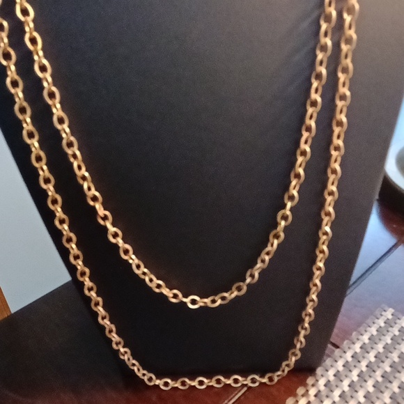 367. TRIFARI ROPE CHAIN GOLD TONE 29" - Picture 2 of 4